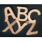 Alphabet aus massivem Eschenholz Höhe 5cm 