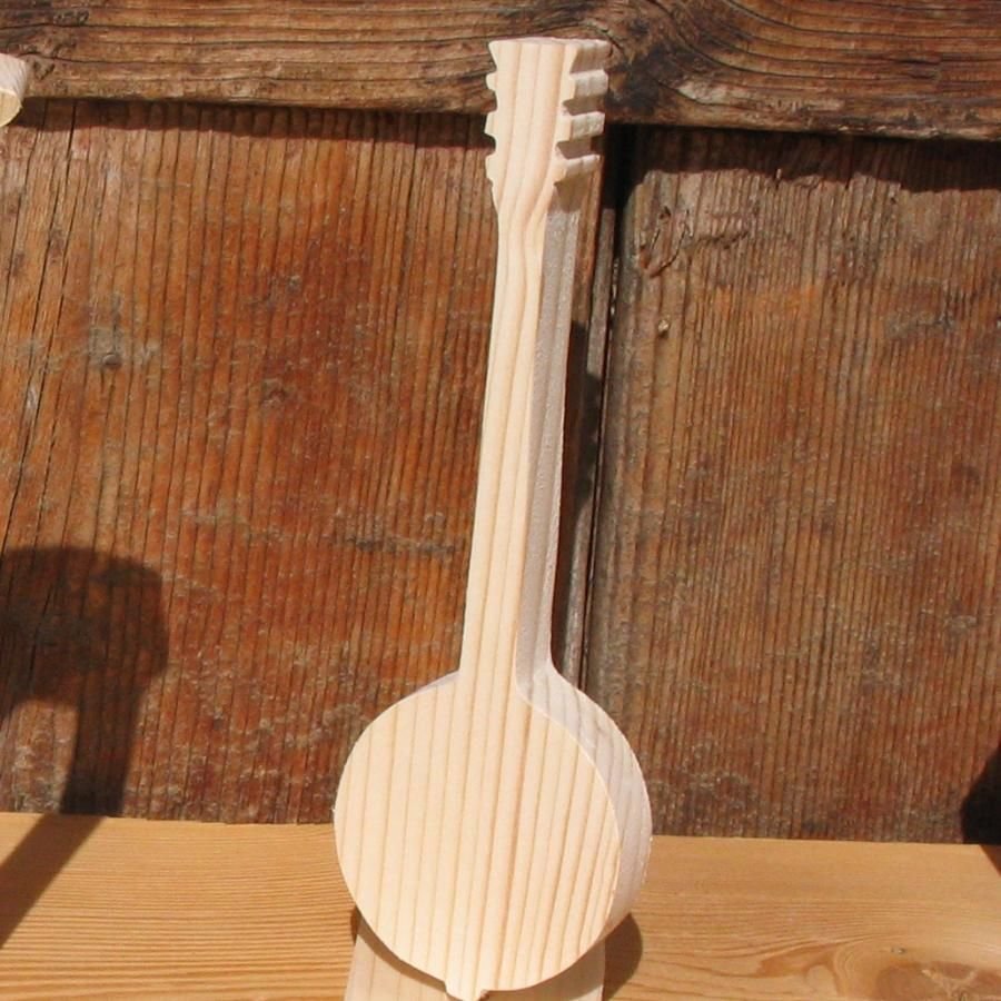 Banjo aus Massivholz ht15cm handgefertigt Musikdekoration, Musikergeschenk, Musik