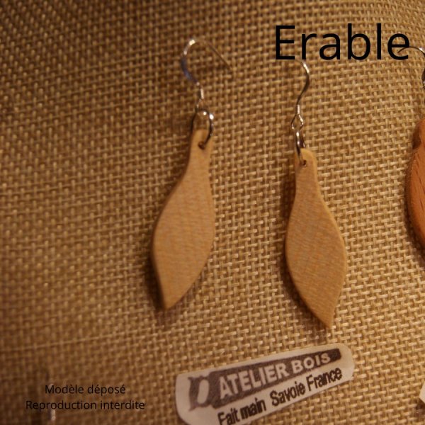 ohrringe schmuck holz handwerkliche herstellung esche