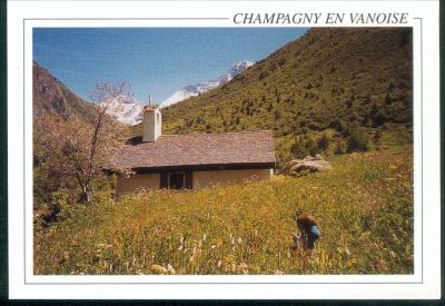 Postkarte Champagny le Haut Kapelle von Friburge