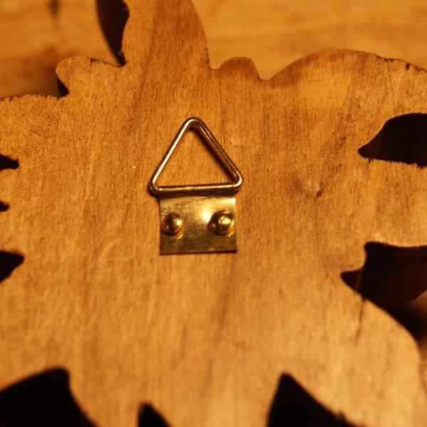 Edelwei&szlig; aus Holz geschnitten geschnitzt handgewachst Ton Nussbaum, Linde, Skulptur, Innendekoration