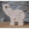 elephant puzzle 5 pieces massives buchenholz, handgefertigt, wilde tiere