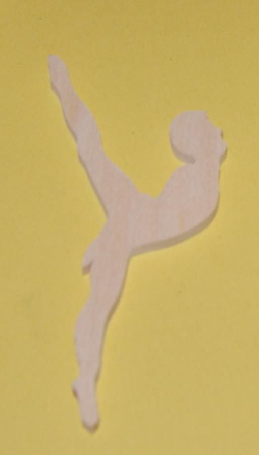 Figurine danseuse 3mm Massivholz handgefertigt Verschönerung Scrapbooking Tanz