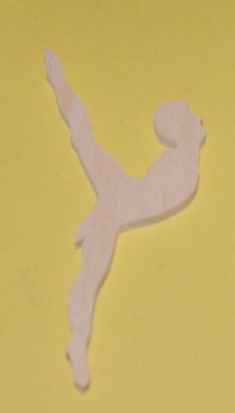 Figurine danseuse 3mm Massivholz handgefertigt Versch&ouml;nerung Scrapbooking Tanz