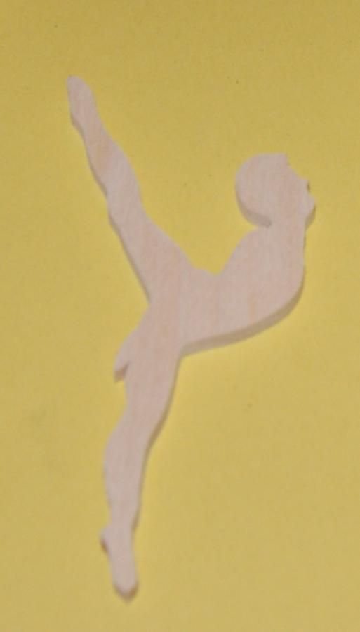 Figurine danseuse 3mm Massivholz handgefertigt Verschönerung Scrapbooking Tanz