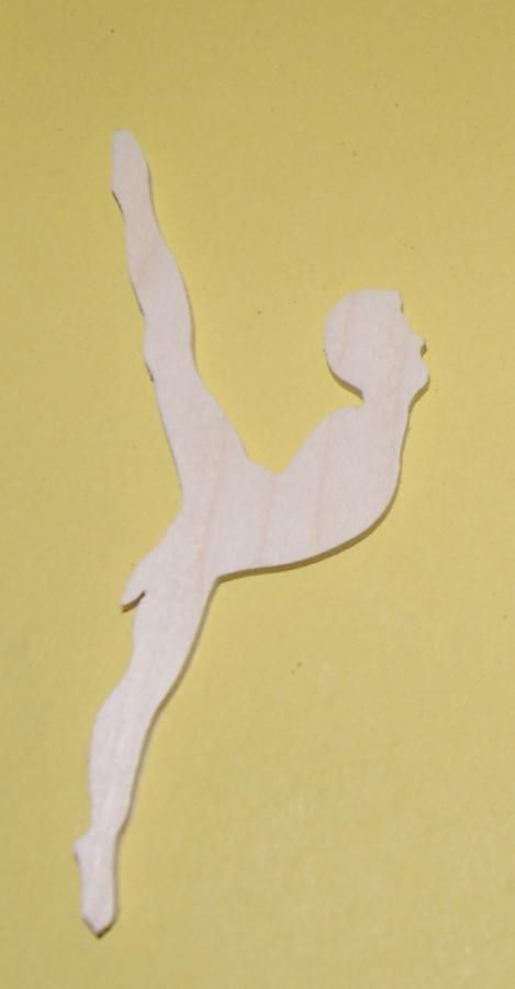 Figurine danseuse 3mm Massivholz handgefertigt Verschönerung Scrapbooking Tanz