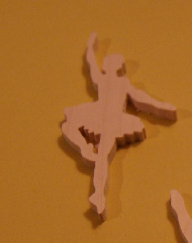 Figurine danseuse 3mm Massivholz handgefertigt Verschönerung Scrapbooking Tanz