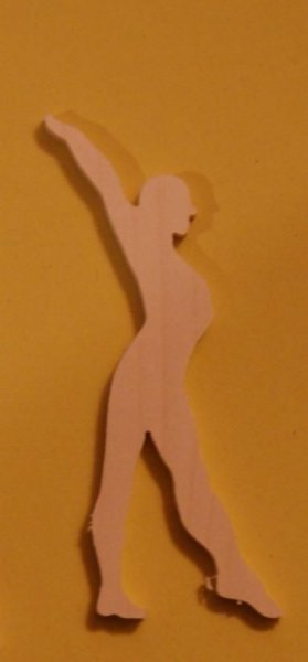 Figurine danseuse 3mm Massivholz handgefertigt Versch&ouml;nerung Scrapbooking Tanz