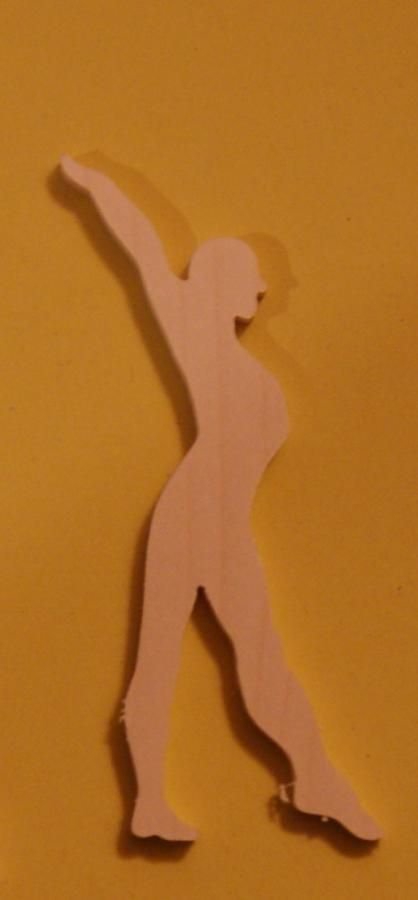 Figurine danseuse 3mm Massivholz handgefertigt Verschönerung Scrapbooking Tanz