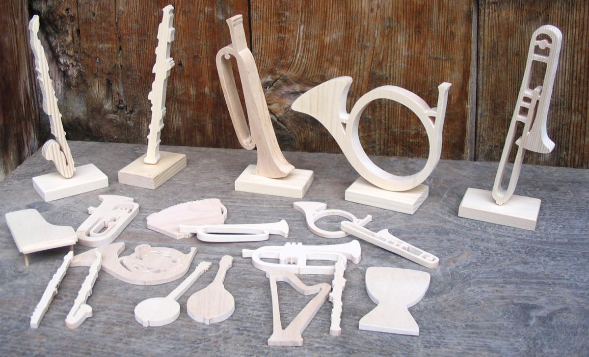 Figurine marque place guitare mariage theme musique, Holz, handgefertigt