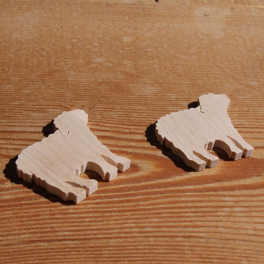 Miniatur-Schaf, Lamm, Schaf zum Dekorieren, kreative Freizeitgestaltung Verschönerung handgemachtes Holz