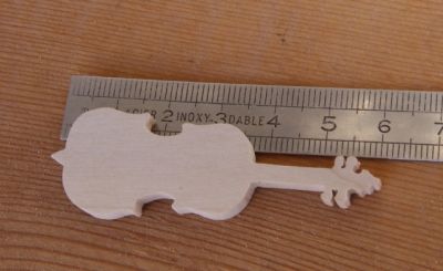 Cello Figur ht 6cm Massivholz handgefertigt Verschönerung Scrapbooking Musik