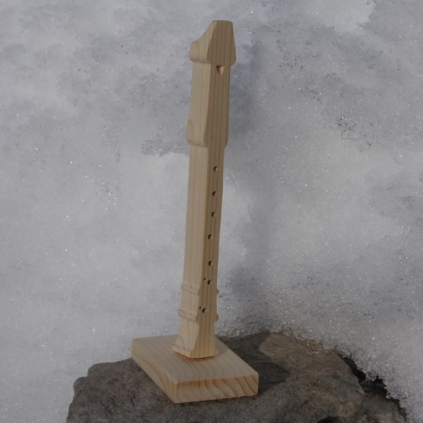 Blockfl&ouml;te aus Massivholz ht 20 cm handgefertigt Innendekoration Musik Geschenk Fl&ouml;tist