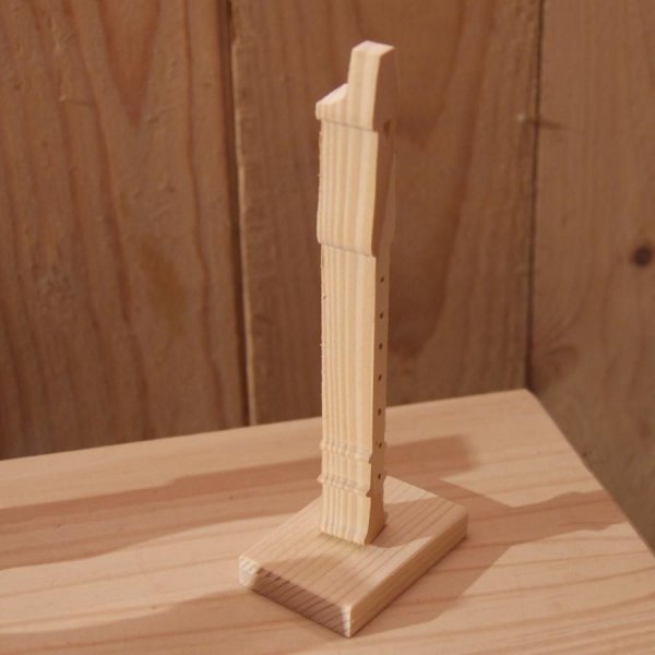 Blockfl&ouml;te aus Massivholz ht 20 cm handgefertigt Innendekoration Musik Geschenk Fl&ouml;tist