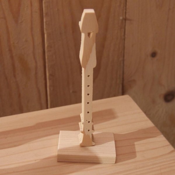 Blockfl&ouml;te aus Massivholz ht 20 cm handgefertigt Innendekoration Musik Geschenk Fl&ouml;tist