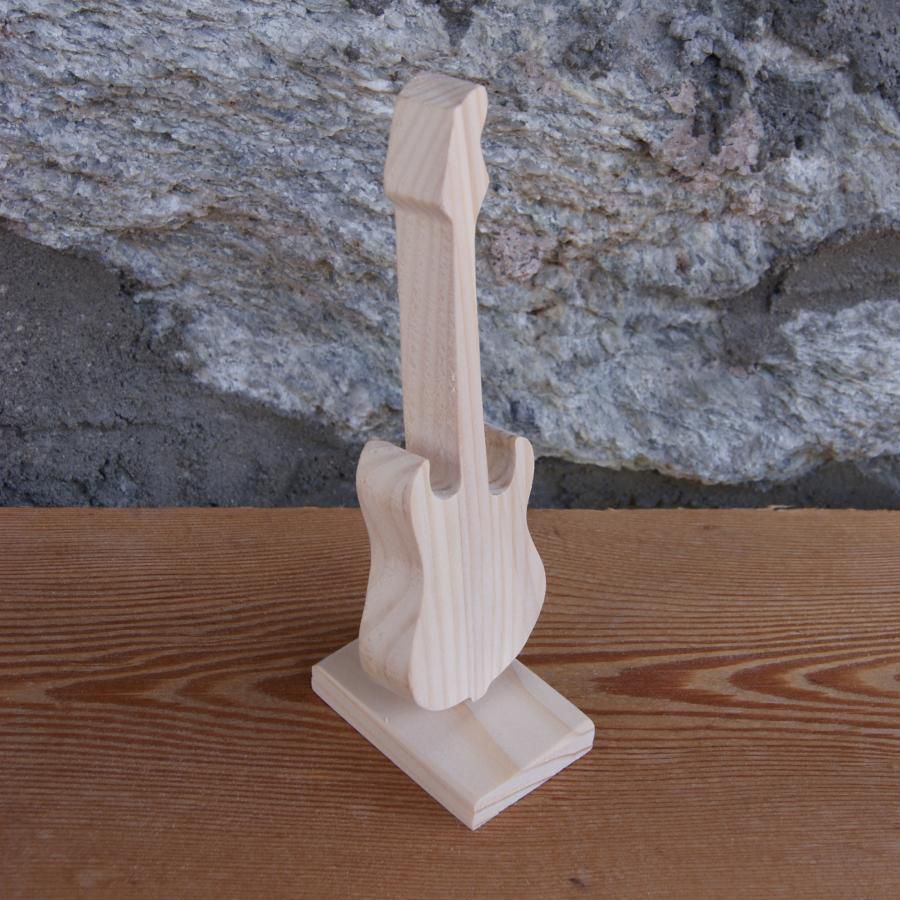 E-Gitarre auf Sockel Höhe 15cm, handgefertigtes Massivholz, Tischdekoration Hochzeit