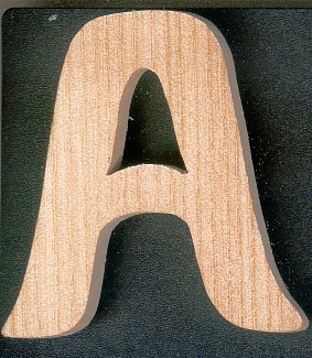 Buchstabe A aus Holz zum Anmalen und Aufkleben