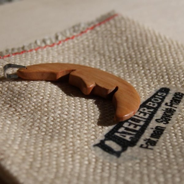 Mond-Set, Ohrringe und Anh&auml;nger Naturschmuck aus Buchenholz, handgefertigt