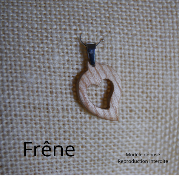 anh&auml;nger h&ouml;lzerne Hochzeit Schmuck aus Holz und Natur ausgeschnittenes Herz,Kirschbaum, handgefertigt, Geschenkidee Valentinstag, H&ouml;lzerne Hochzeit
