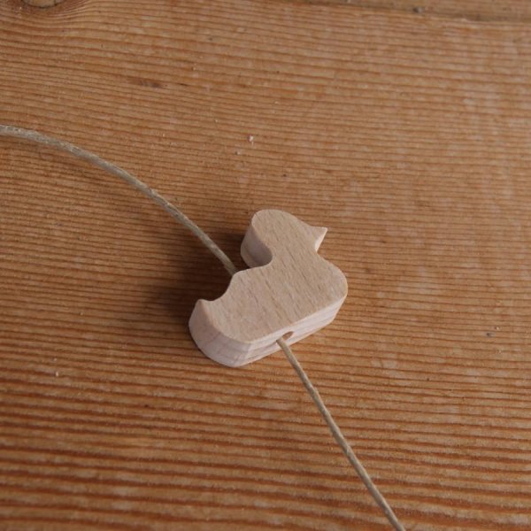 Holzperle Ente V Herstellung von Mobile und H&auml;ngeleuchte