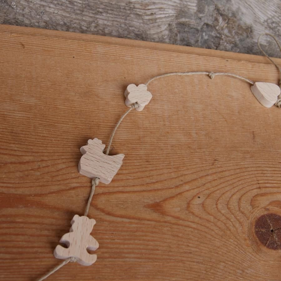 Holzperle Apfel waagerecht durchbohrt a decorer Halskette Kind handgefertigt massive Buche