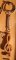 Schlüsselanhänger mit Notenschlüssel, Musikergeschenk, handgefertigtes Massivholz, Kirschbaum, originelles Musikergeschenk