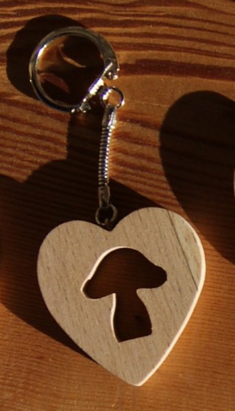 Schl&uuml;sselanh&auml;nger Herz und Pilz