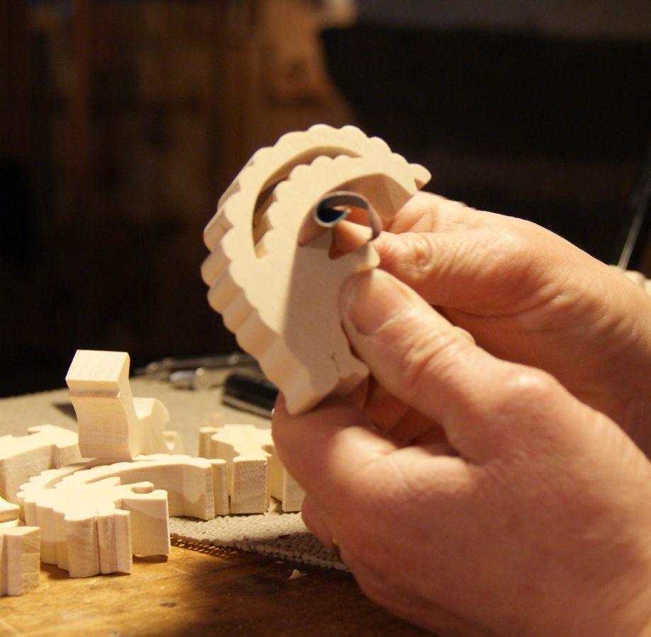 Holzpuzzle Marienkäfer 3-teilig Buche, der Gartenfreund