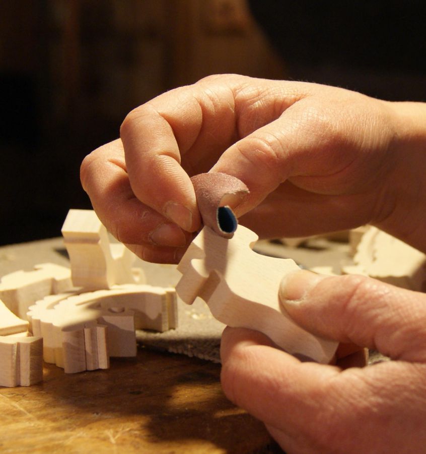 Holzpuzzle 3-teilig Katze, Kätzchen Hetre, Eigene Herstellung