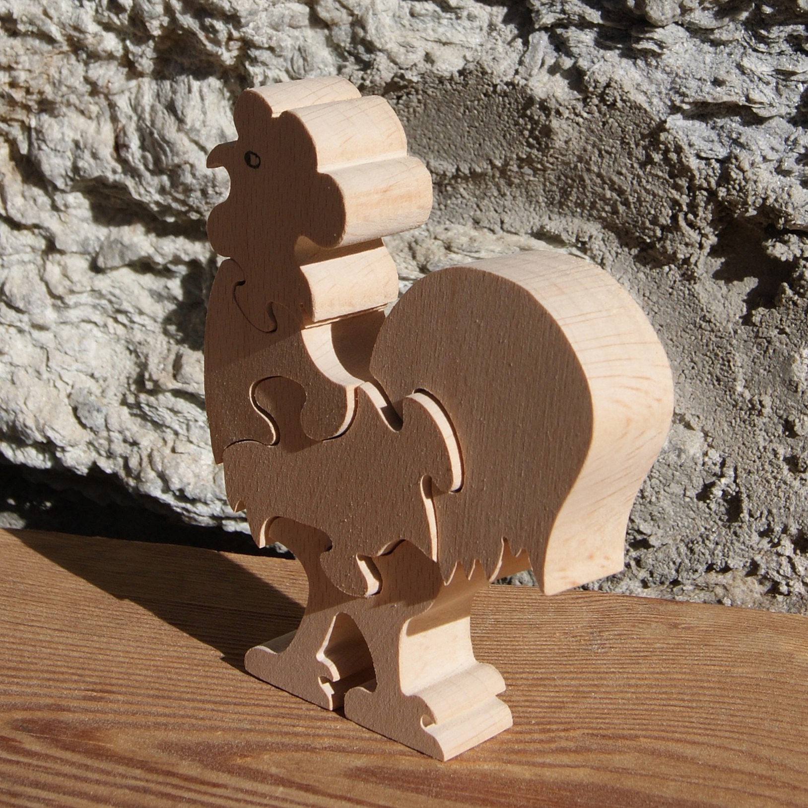 coq puzzle de profil