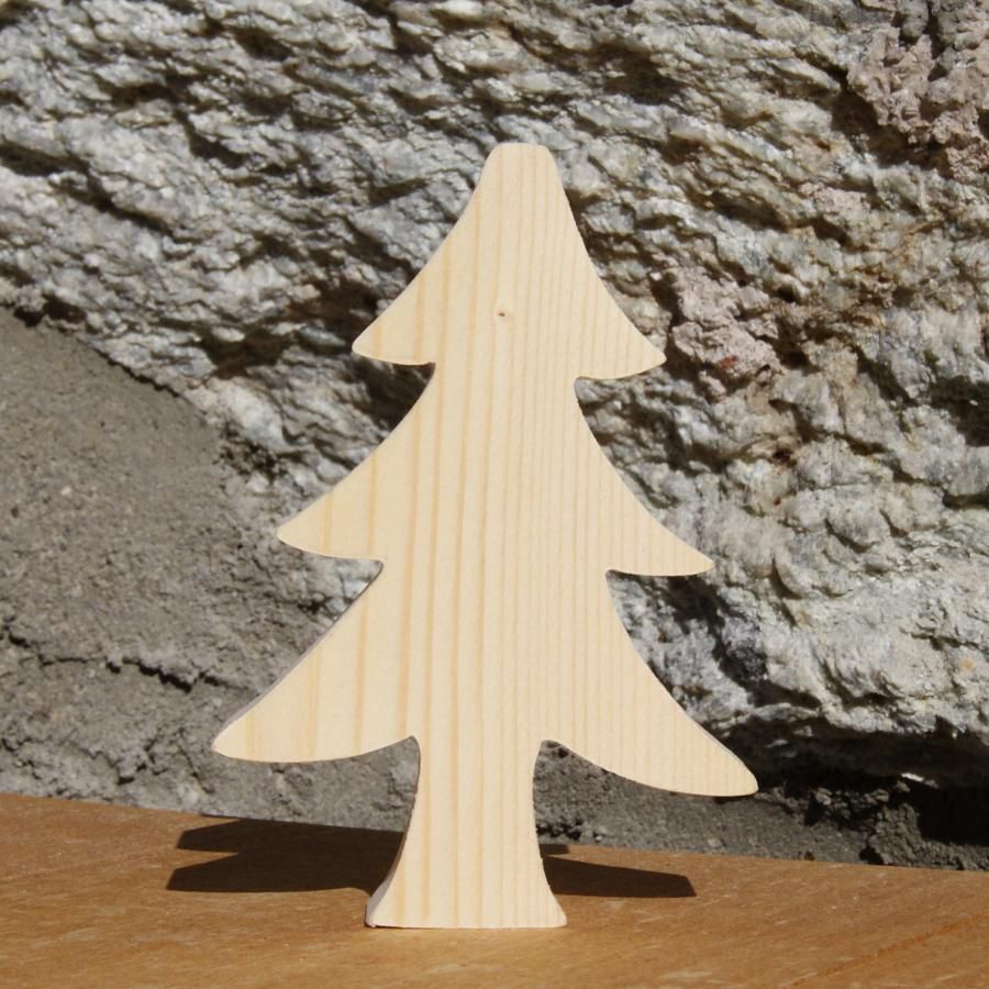 Weihnachtsbaum 10 cm aus Massivholz zum Bemalen zum Aufstellen 20mm dick, handgefertigt