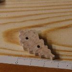 Eichenblatt-Knopf 35mm zum Dekorieren und Nähen Massivholz handgefertigt Verschönerung Scrapbooking
