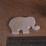 Miniatur-Elefantenfigur 3mm Verschönerung zum Bemalen und Aufkleben handgefertigtes Massivholz