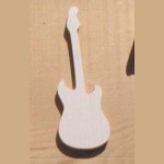 Figurine marque place electrique guitare mariage theme musique bois massif main fait main