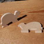 Miniaturschildkrötenfigur 3mm zum Anmalen und Aufkleben Massives Ahornholz handgefertigt Verschönerung Scrapbooking