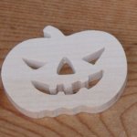 Halloween-Kürbisfigur 3mm zum Bemalen und Aufkleben, Massivholz handgefertigt Verschönerung Scrap