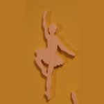 Figurine danseuse 3mm Massivholz handgefertigt Verschönerung Scrapbooking Tanz