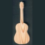 Holzgitarre 15cm Dekoration Musik