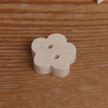 Knopf aus Massivholz Blume zum Dekorieren und Nähen kreative Freizeitgestaltung, handgemacht