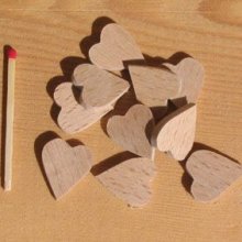 10 Miniaturherzen zum Aufkleben zum Dekorieren Verschönerung Massivholz Scrapbooking handgemacht
