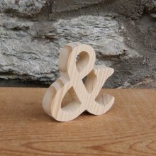 Zeichen and, Esperle 5 cm aus Holz zum Aufstellen