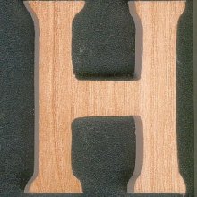 Buchstabe H aus Holz zum Bemalen und Aufkleben Höhe 5 cm