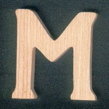Buchstabe M aus Holz zum Bemalen und Aufkleben Höhe 5 m