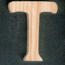 Buchstabe T aus Holz, Höhe 5 cm, zum Bemalen zum Aufkleben