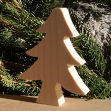 Weihnachtsbaum 10 cm aus Massivholz zum Bemalen zum Aufstellen 20mm dick, handgefertigt