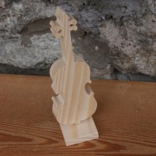 Geige auf Sockel montiert Dekoration Hochzeit Geburtstag Massivholz handgefertigt Geschenk Geiger