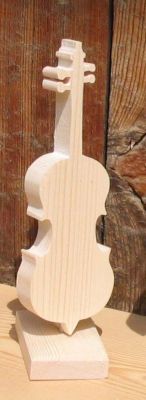 Cello aus Holz auf Sockel montiert Originelles Geschenk für einen Musiker, Tischdekoration musikalisches Thema